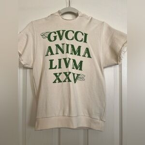 Gucci short sleeve sweatshirt with hoodie